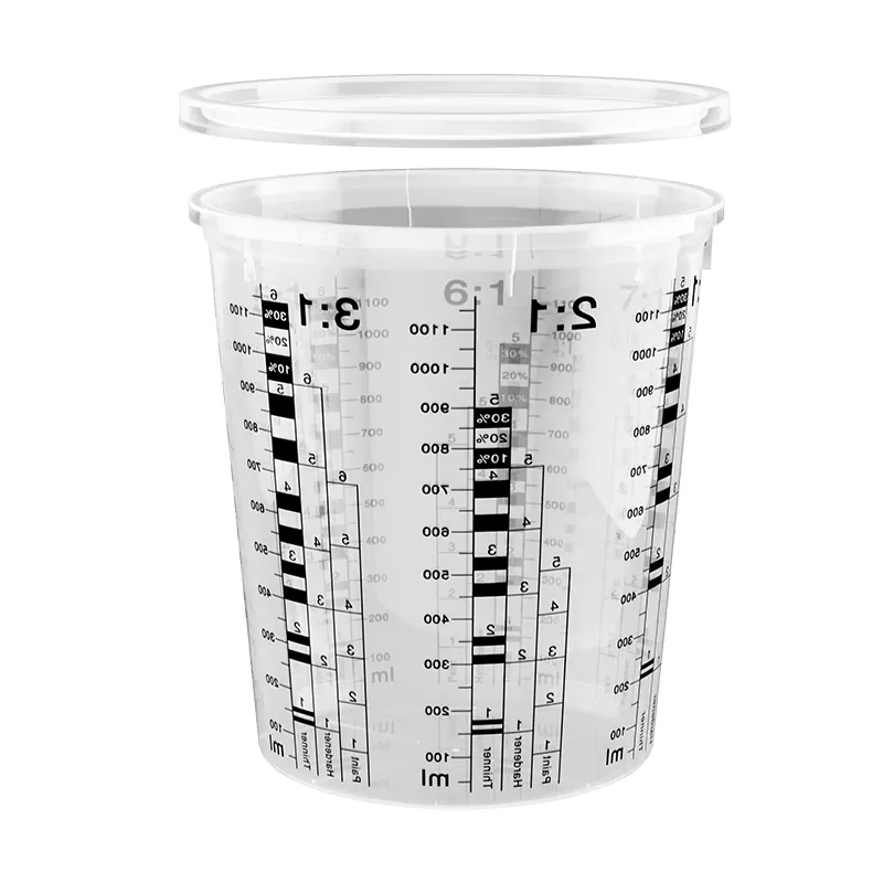 1370ml PP autotööstuse värvi segamistass kaanega