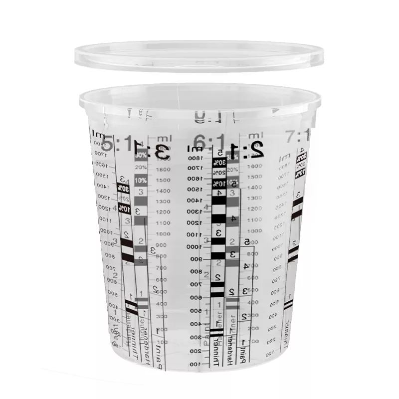 2250 ml PP autotööstuse värvi segamistass kaanega