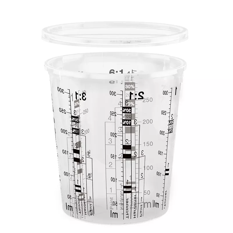 385ml PP autotööstuse värvi segamistass kaanega
