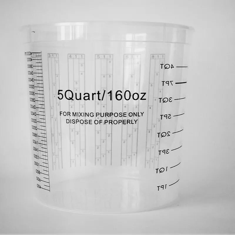 5000 ml PP autotööstuse värvi segamistass kaanega